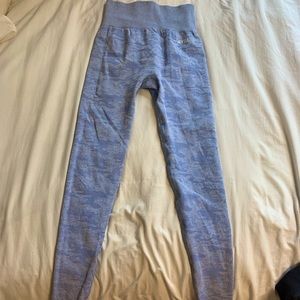 Blue camo workout leggings